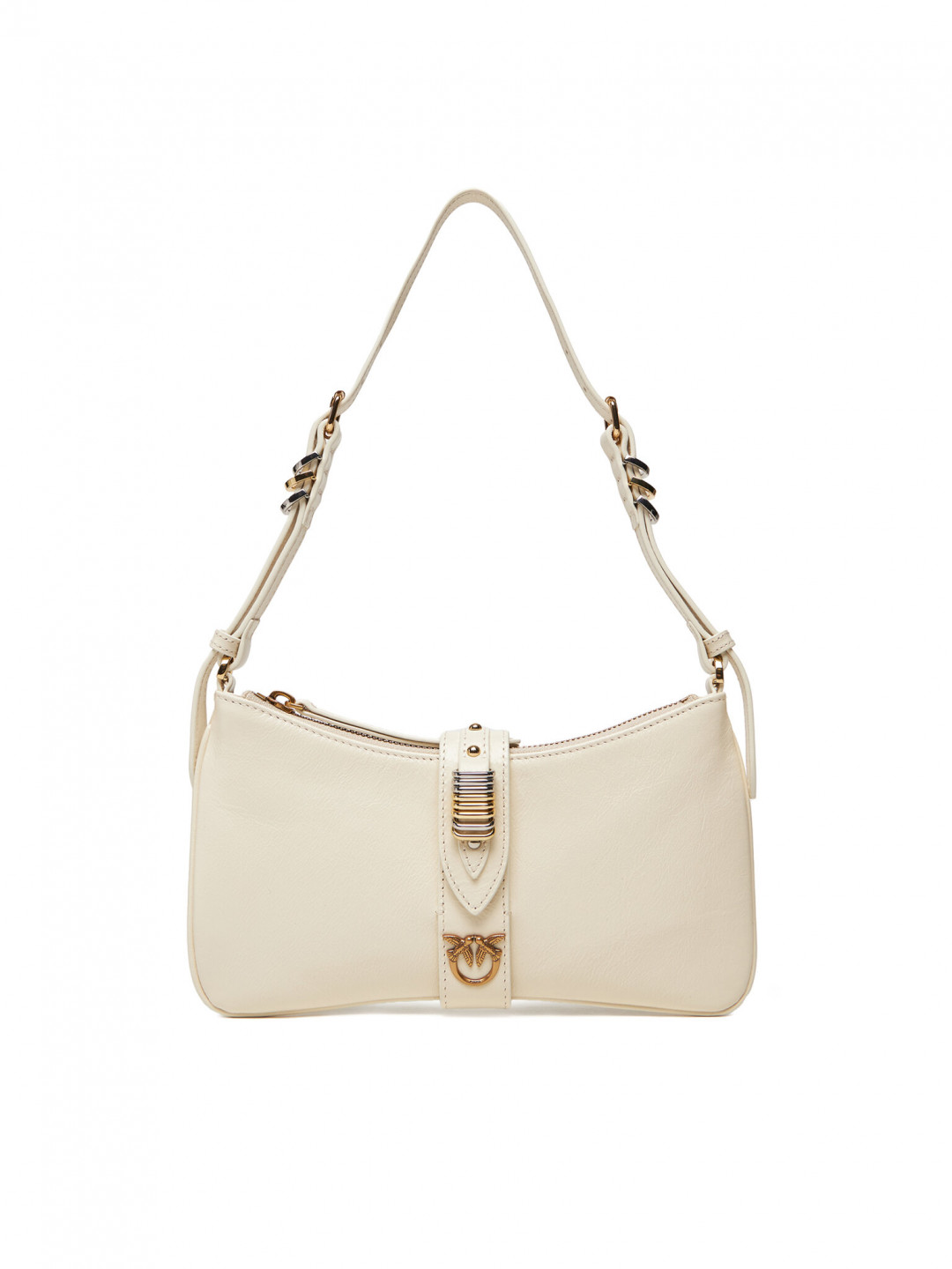 PINKO Kabelka Arthemis Shoulder Mini AI 24-25 PLTT 103512 A29V Écru